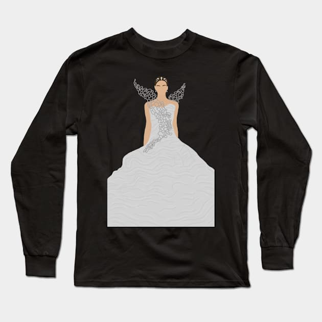 Katniss Everdeen: CF Wedding Dress! Sticker Long Sleeve T-Shirt by haleynicole11